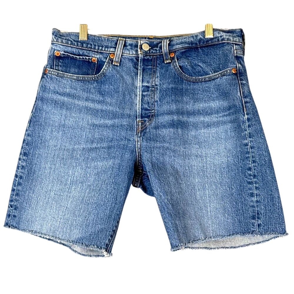 Levi's Womens Shorts Button Fly Cut Offs Wedgie Stone Denim Jean Sz 30 Med Wash